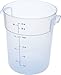 CFS StorPlus Plastic Round Food Storage Container, 22 Quart, Clear