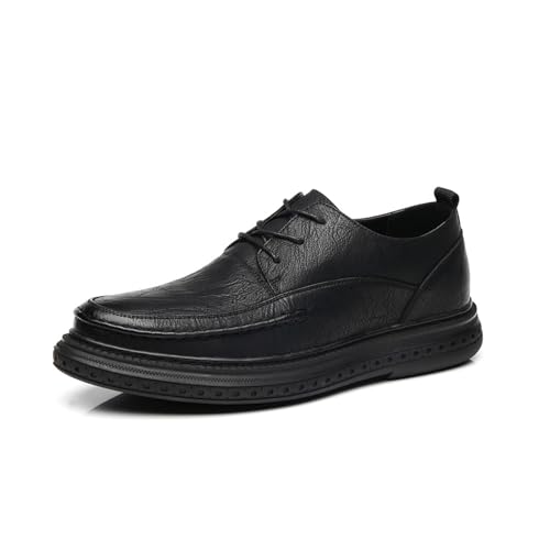Men's Leather Casual Dress Shoes Oxfords Comfort Business Lace Up Slip On Fashion Dress Sneakers Formal Office Shoes Derby Sneakers