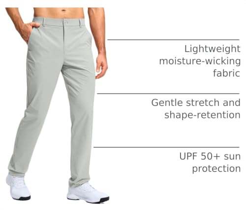 Image of G Gradual Mens Golf Pants Stretch Dress Casual Pants 30 inch /32 inch /34 inch Lightweight Work Travel Slacks for Men with 4 Pockets
