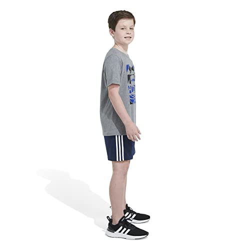 Image of Adidas Boys Short Sleeve T-Shirt Sports Graphic Tee Shirt