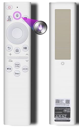 for Samsung Frame TV Solar Voice Remote BN59-01391A BT Rechargeable Remote Control with Solar Cell Compatible with Neo QLED 4K 8K UHD Smart TVs 20212023 4 Shortcut Keys White