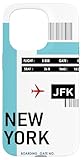 NEW YORK Airplane Ticket Cool Travel Accessory