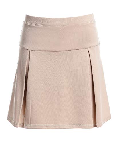 Nautica Girls' Little School Uniform Sensory-Friendly Performance Pleated Scooter, Khaki, 6