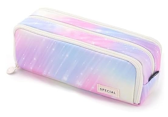 Large Pencil Case 3 Compartments Pen Bag Pouch Holder Stationery Organizer Aesthetic Stationery Pouch for Girls Boys (Sky Pink)-image-38