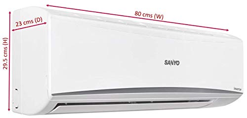 Image of Sanyo 1 Ton 3 Star Inverter Split AC (Copper, PM 2.5 Filter, SI /SO-10T3SCIC White)