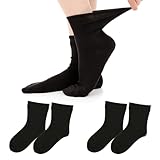 [エムアンドエムソックス] 介護福祉士監修 婦人 楽々 靴下 2足組 レディース しめつけない くちゴムなし 国産 日本製 ゆったり 高齢者 ゆるい 母の日 敬老の日 施設 入院 病院 出産 妊婦 祖母 足ラクダさんの靴下 KS01 黒 ブラック