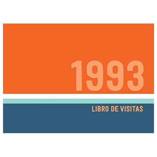 1993 Libros de Visitas: Libro de visitas para fiestas de cumpleaños de estilo retro para que la familia y los amigos inserten saludos y mensajes | 100 páginas