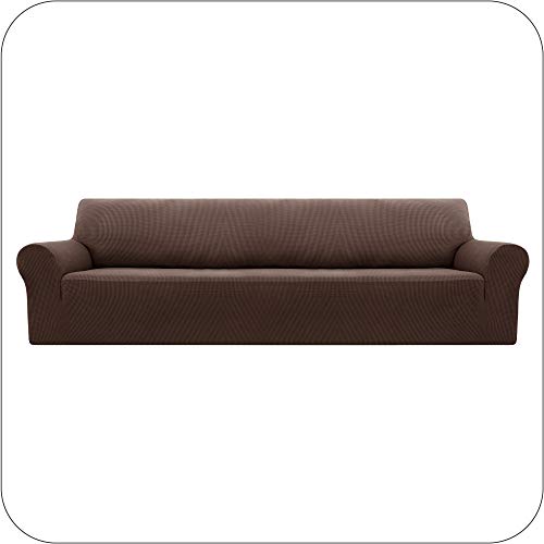 UMI by Amazon Funda Elastica para Sofa Ajustable 4 Plazas Chocolate