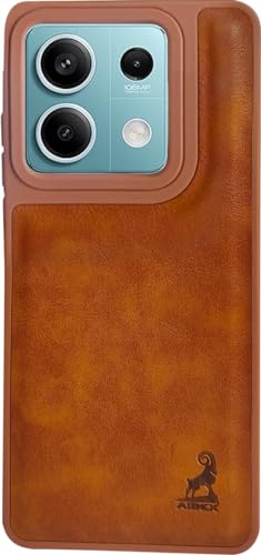 Image of AIBEX Shield Back Cover Case Compatible with Xiaomi Redmi Note 13 5G Back Cover | Flexible Vegan Leather | Full Camera Protection | Raised Edges | Super Soft-Touch | Bumper Case