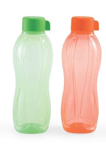 Tupperware Aqua-Safe - Set di 2 borracce in plastica da 1 litro
