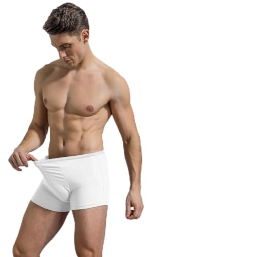 Relaxcare 10 Pack Mens Disposable Underwear Cotton Portable Boxers Briefs for Travel/Fitness/Emergency/Hospital Stays (White S)
