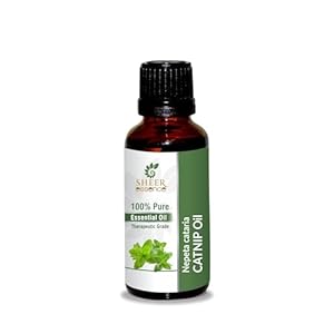Catnip Oil (Nepeta Cataria) Essential Oil 100% Pure Natural Undiluted Uncut Therapeutic Grade Oil 1.01 Fl.OZ
