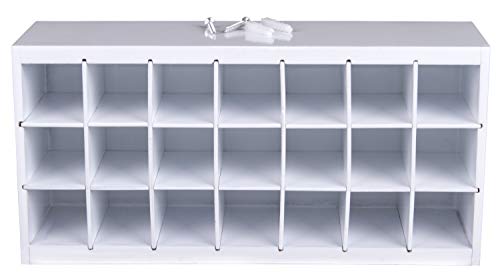 Image of ArtBin 6828AG Paint Storage Tray, Art & Craft Supply Storage, Super Satchel System Accessory, Wall Mountable 21 Compartment Paint Organizer, White | (Pack of 6)
