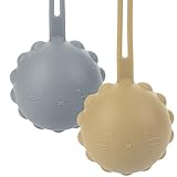 HappyDoo - 2 Portachupete Bebe de Silicona - Pack de 2 Guarda Chupete Bebe - Porta Chupetes Bebe - Funda Chupetes Bebe - Caja Para Guardar Chupetes Libre BPA - Guardachupete Bebe Beige y Gris