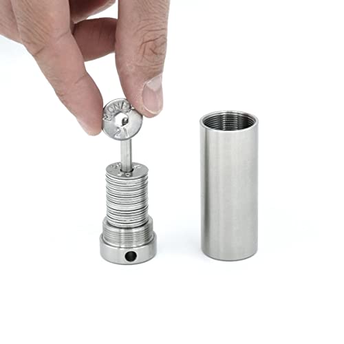 SEEDOR Safe – Bitcoin Steel Wallet, Seed Back-Up für Hardware Wallet, Crypto Wallet Stahl, Recovery Phrase Offline Cold Storage, Bitcoin Wallet Kapsel, Passwort Safe Edelstahl, inkl. 28 Disks