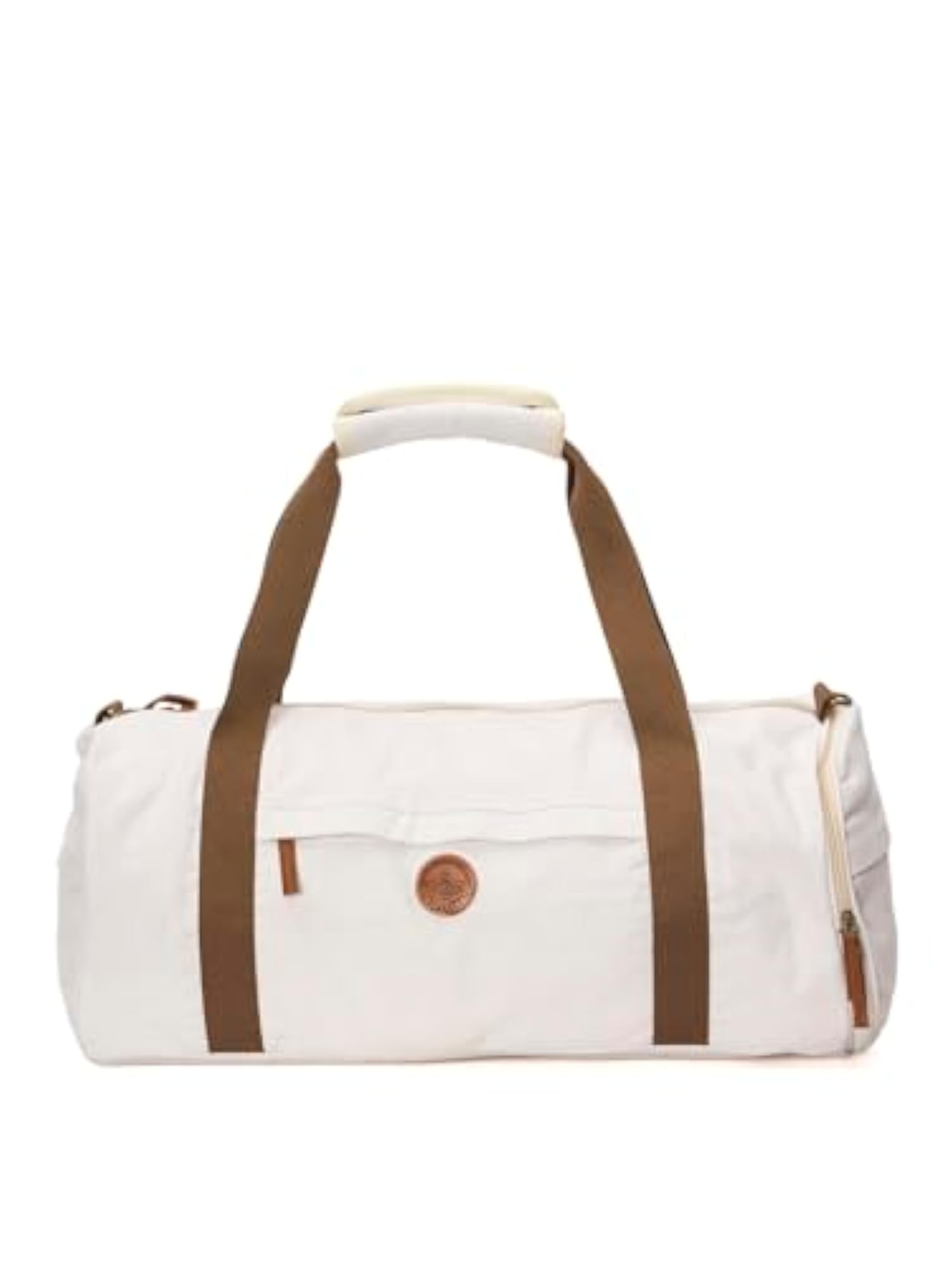 Canvas Duffle Bag with Contrast Straps, Large