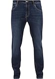 Urban Classics Jean Stretch Homme Jean Bleu foncé W34L32 98% Coton, 2% Élasthanne Coupe Straight