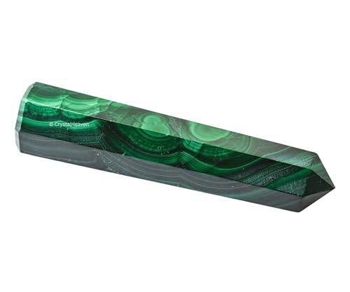 Image of Crystal Heaven Certified Malachite Crystal Tower Obelisk Point For Chakra, Healing And Balancing - Aaa Grade Original Certified Gemstone Agate For Reiki Meditation Yoga Spiritual (3-4 Inches)