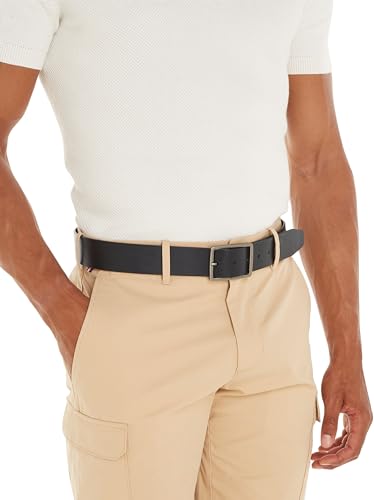 Tommy Hilfiger Herren Gürtel Oliver 4,0 cm aus Leder, Schwarz (Black), 80 cm – Ansicht 3