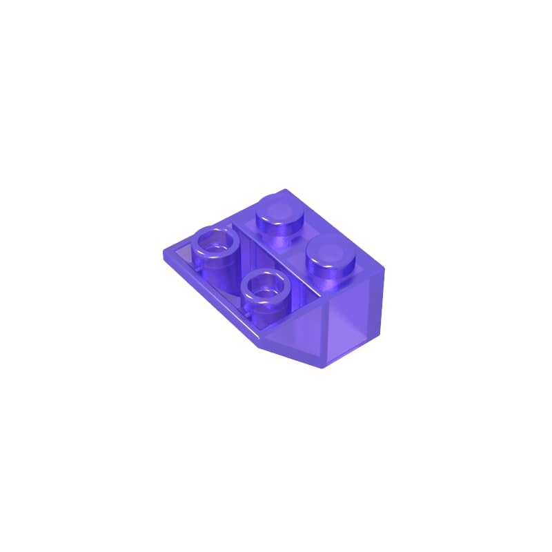 Gobricks 3660 Slope Brick 2x2 45° Inverted Slope 50 Pieces GDS-599 Compatible with Lego Building Blocks Color:Trans Purple 126