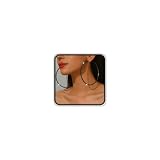 Extra Large Bling Rhinestone Hoop Statement Earrings for Women，Black-100mm