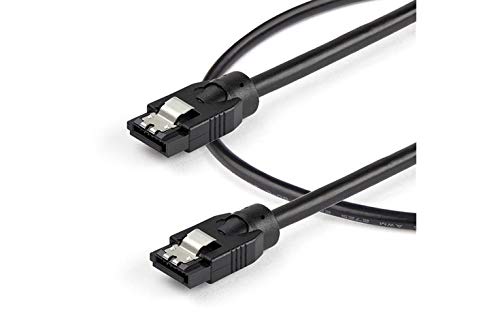 Startech.com 24 Inch (60Cm) Round Sata Cable - Latching Connectors - 6Gbs Sata Data Cord - Sata Hard Drive Power Cable - Black (Satrd60Cm) #TOP3