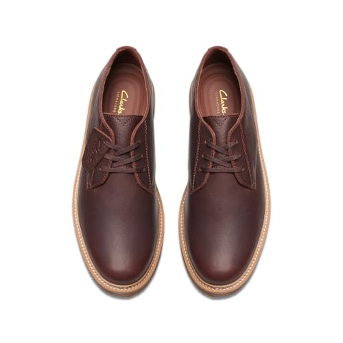 Image of Clarks Men's Clarkdale Derby Oxford, British Tan Leather, 8.5