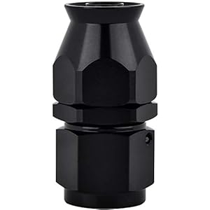 EVIL ENERGY 6AN PTFE Hose End Fitting Straight Black for PTFE Hose Only