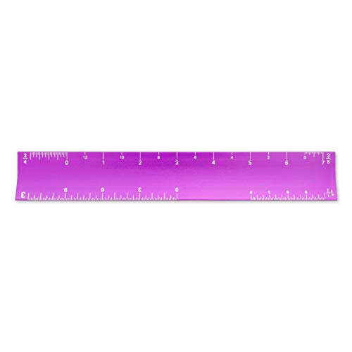 Image of Alumicolor 6-inch Aluminum Architect Hollow Scale for School, Office, Art and Drafting, 6IN, Purple