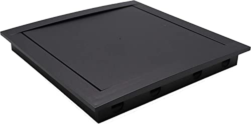 8" x 8" Anthracite Plastic Access Panel, Plumbing, Electricity, Alarm Wall Cover Plate for Drywall, Box Door Lock, Latch - Image 2