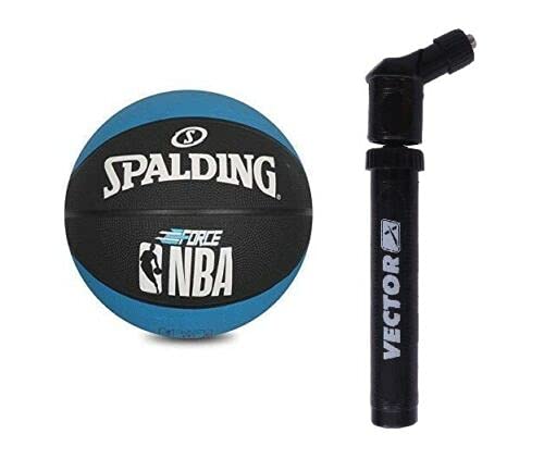 Spalding Force NBA Ballon de basket pour entraînement intérieur et extérieur Bleu Taille 7