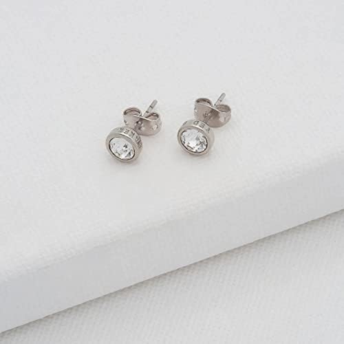 Ted Baker Sinaa Crystal Stud Earrings - Silver or Rose Gold Tone Options