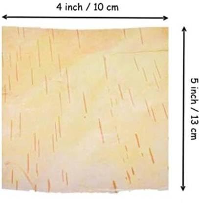 BHOJPATRA for Pooja Natural BHOJPATRA Sheet Betula UTILIS/BHURJJAMARAM/PURCHCHAM/BHUJAPATRAM/BHUJAATRI/BHUYAPATRA/BHURJ - 5 Pieces Wooden Yantra (Pack of 5)