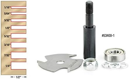 Amana Tool - 53410-1 Slotting Cutter Assembly 3 Wing x 1-7/8 Dia x 1/4 x 1/2" Shank