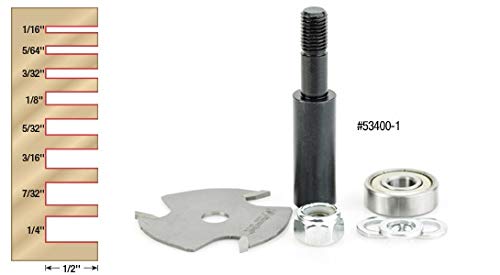 Image of Amana Tool - 53402-1 Slotting Cutter Assembly 3 Wing x 1-7 /8 Dia x 5 /64 x 1 /2 inch Shank