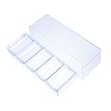 FELTECHELECTR Transparente Chip Box mit Fächern für Chips Leichtes Aufbewahrungsset und Kartenspiele Kratzfeste Oberfläche Tragbar für Unterwegs