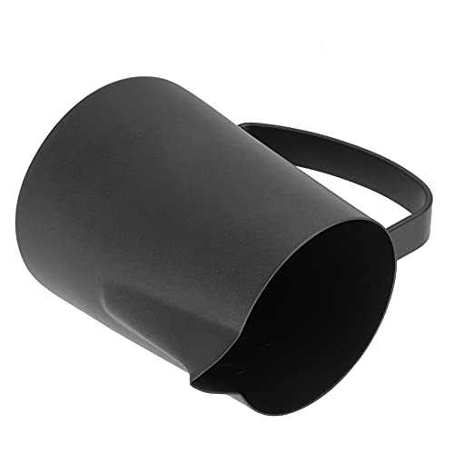 Image of Stainless Steel Latte Cup with Handle Matte Black Milk Frothing Pitcher for Cappuccino Espresso Coffee Art and Latte Art