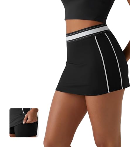 Image of Jigfar Women Cute Golf Tennis Club Skirt Dress Activewear Mini Summer Workout Running Athletic Skorts