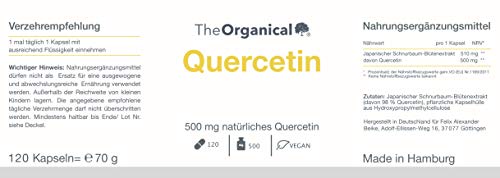 TheOrganical® Quercetine capsules | 120 capsules met 500 mg natuurlijke quercetine | Made in Hamburg - Image 8