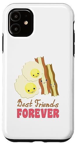 Image of iPhone 11 Cute Kawaii Eggs and Bacon BFF Best Friends Forever Case