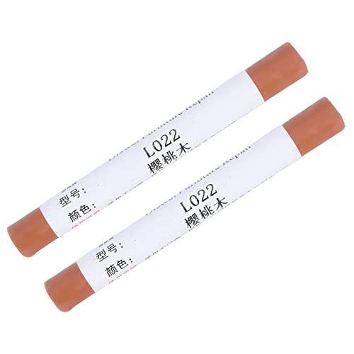 Hyuduo Patch Paint Crayon 2pcs Furniture Paint Repair Crayon Scratch Patch Paint Pen Compact Size Wood Repairing Material Wood Scratch Covers and Removers (Cherry Wood)