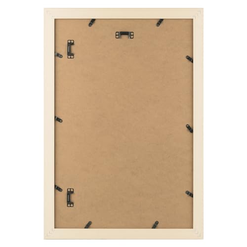 Image of Golden State Art, 13x19 Ornate Finish Photo Frame with White Mat for 11x17 Picture & Real Glass. Color: Distressed Gold