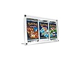  Acryl Case für Pokemon 3X Booster sowohl Vintage und modern mit Metallfüßen Rahmen Ständer Aufsteller