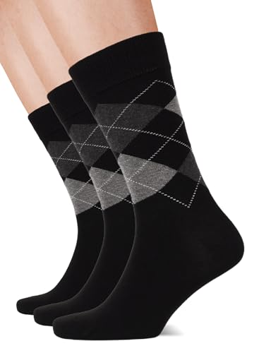 Men's Colorful Argyle & Solid Dress Socks (3 Pairs)