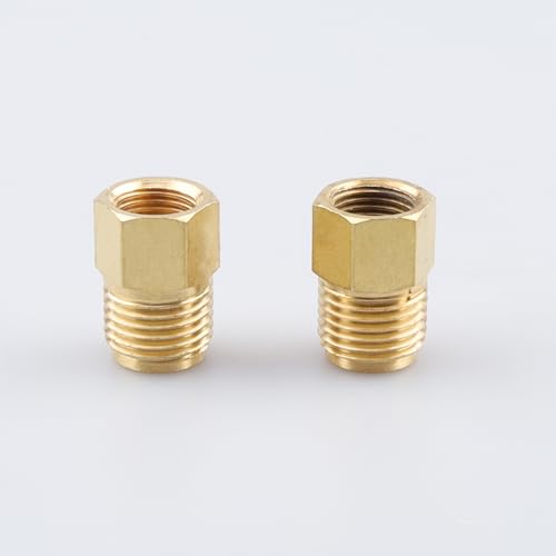 Image of AC PERFORMANCE 7 /16x24 Inverted to 9 /16x18 Male Fittings Brass 2PCS