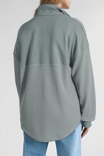 Image of SHEWIN Women Fall Sweatshirt Casual Half Zip Pullover Fall Top 2026 Clothes