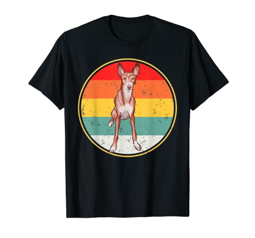 Vintage Retro Sunset Ibizan Perro Perro Camiseta