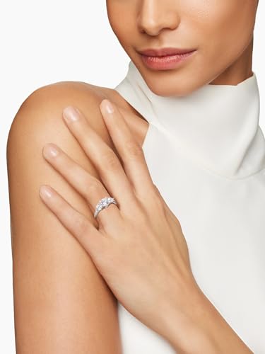 1.87 Carat Moissanite Three-Stone Rings for Women, Solid 925 Sterling Silver, Size 4-11, Wedding Bands Engagement Promise Aniversary Ring, Birthday Valentines Mothers Day Ideal Gift for Her2