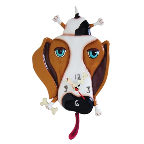 Allen Designs Buckley The Dachshund Dog Wall Mounted Pendulum Clock
