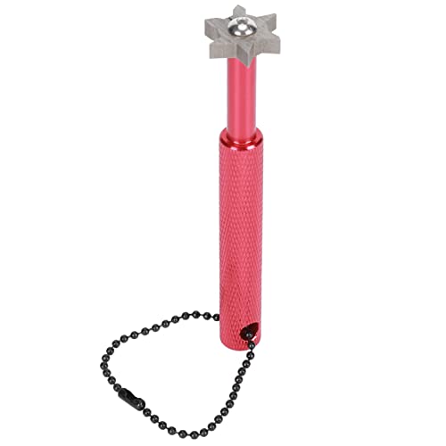 Sports Equipment Groove Sharpener | V - Port & U - Port Design for Deep Maintenance | Face Groove Tool for Players/Driving Range | Aluminum & Stainless Steel, 47g Lightweight (Red)